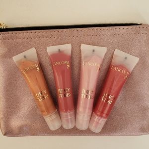 LANCOME JUICY TUBES LIPGLOSS LOT WITH MAKEUP BAG